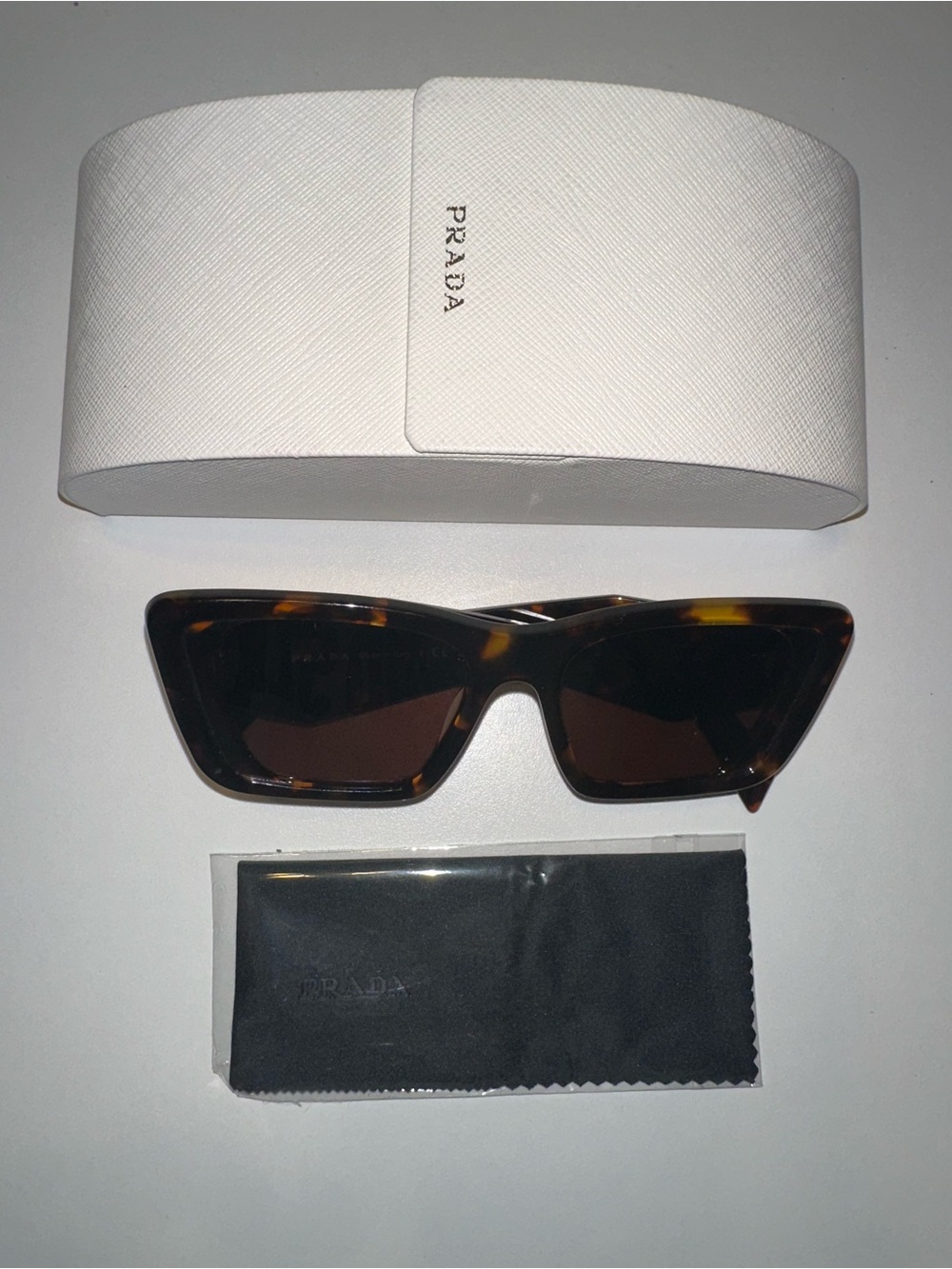 Prada Tortoiseshell Oversized Sunglasses